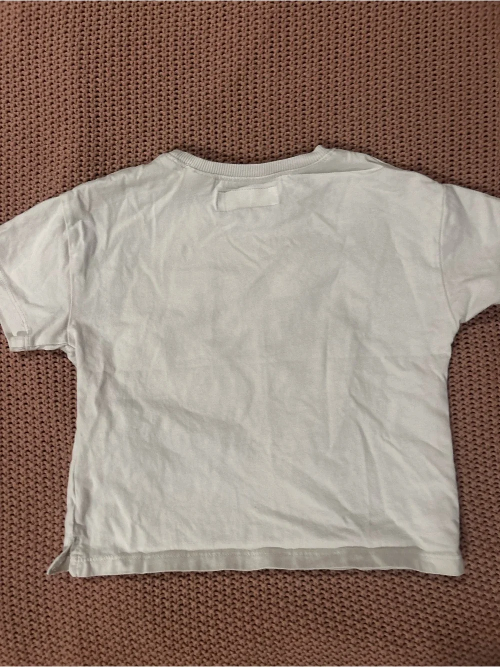 Zara Girls Pink Bow Graphic Pocket T-Shirt White Size 3 Years 98